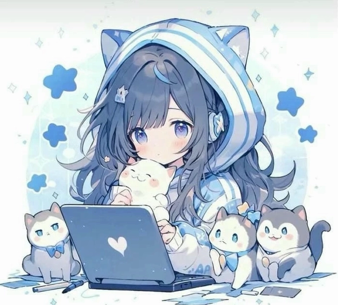 Ảnh chibi cute ảnh anime nữ cute với đường nét mềm mại đáng yêu