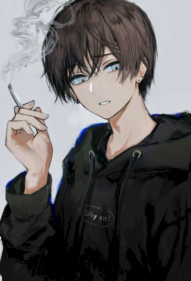 Ảnh đại diện buồn anime nam ngầu hút thuốc