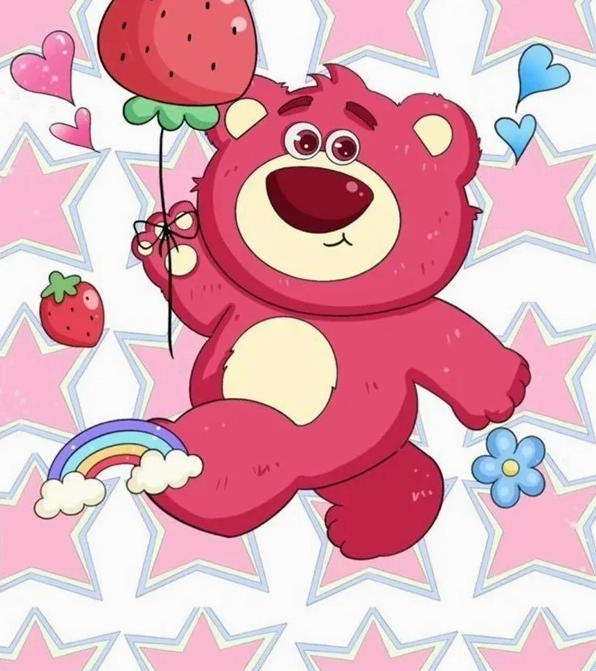 ảnh gấu dâu chibi hồng hào