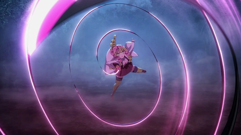 Ảnh mitsuri demon slayer với ánh mắt sắc lẹm