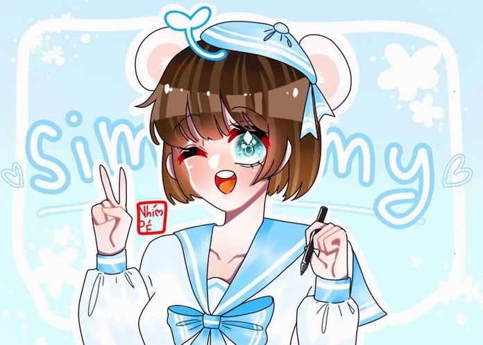 Ảnh nền Simmy chibi cute phong cách dễ thương