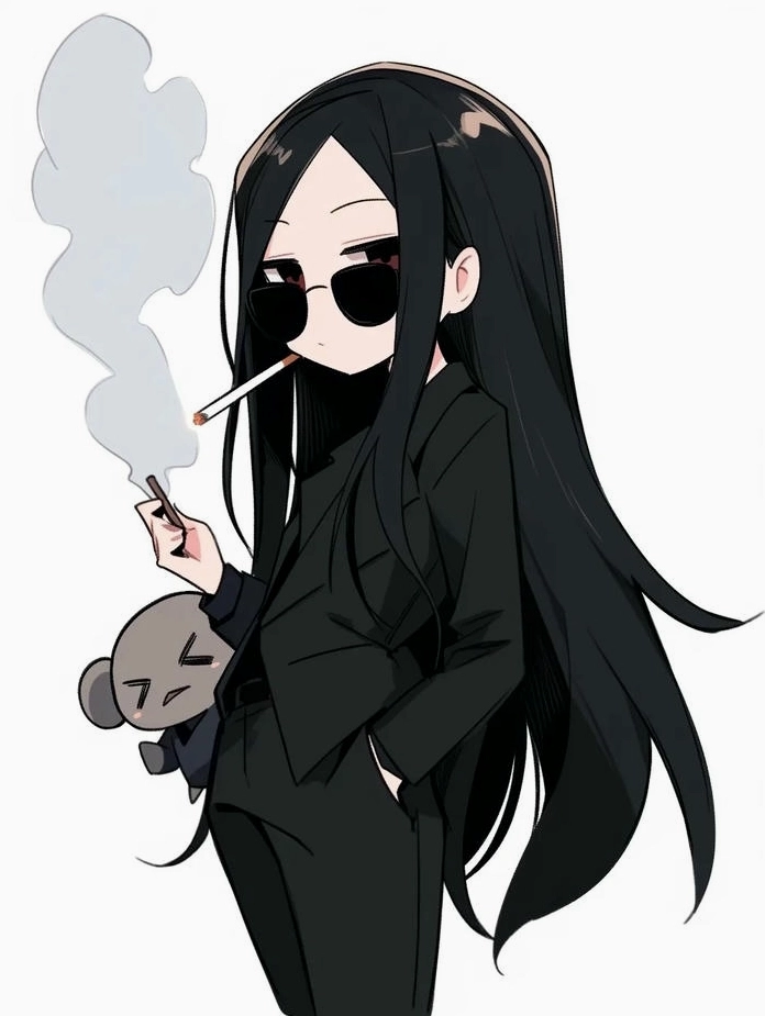 Ảnh nữ chibi ngầu với phong cách mạnh mẽ đầy quyền lực