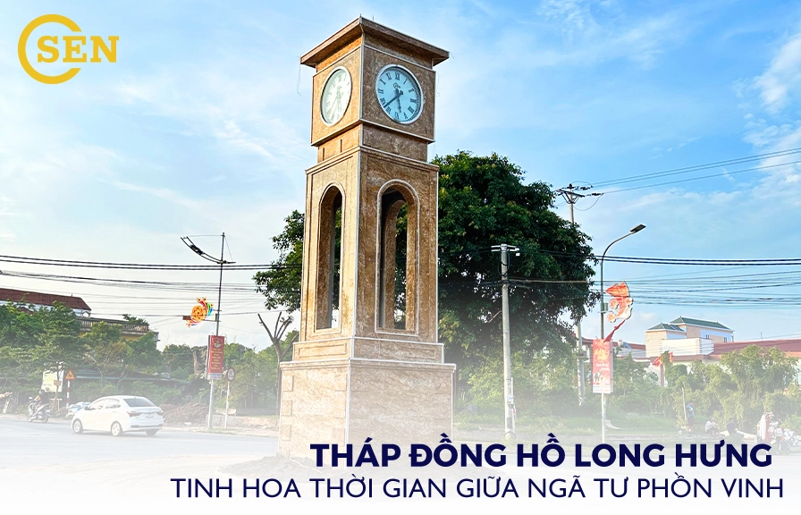 Ánh sáng ma mị hắt ra từ tháp đồng hồ