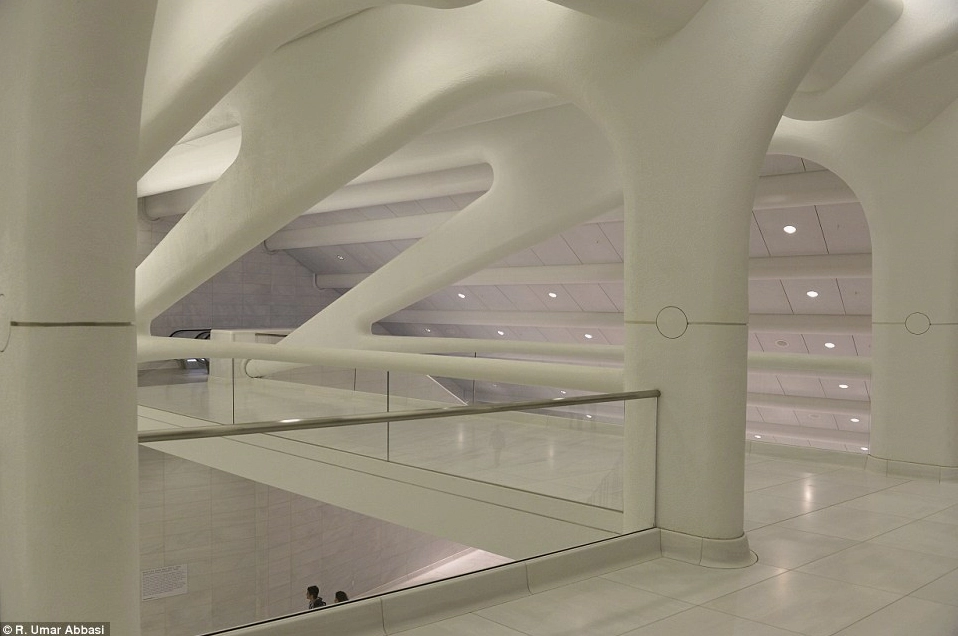 Ánh sáng xanh lam huyền ảo hắt ra từ bên trong