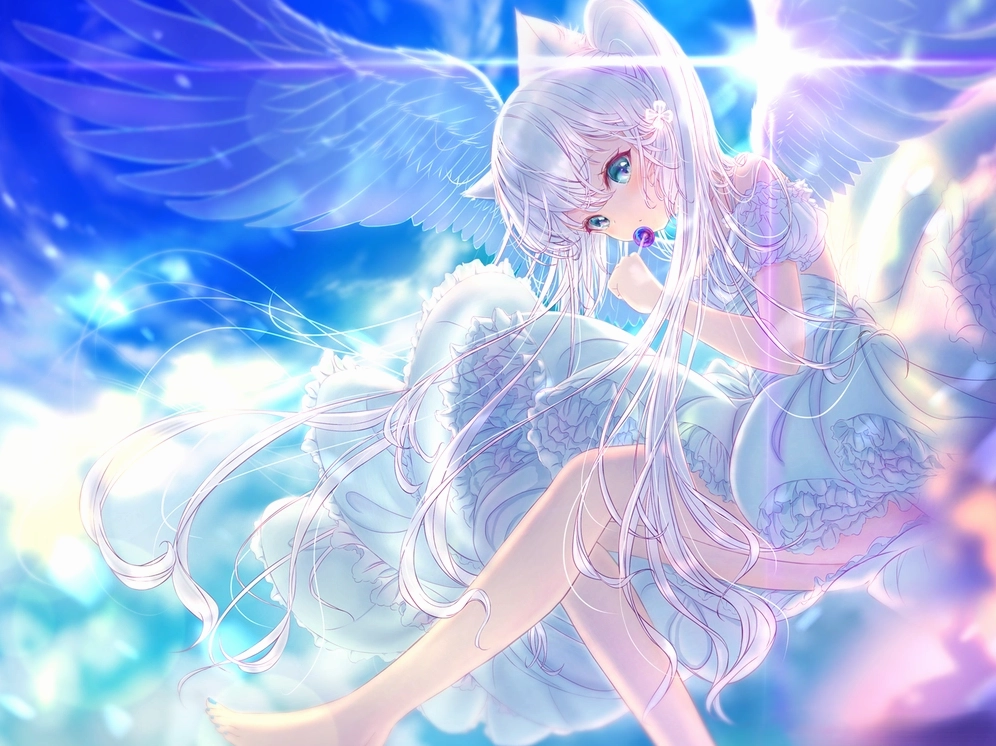 ảnh thiên thần anime girl lãng mạn