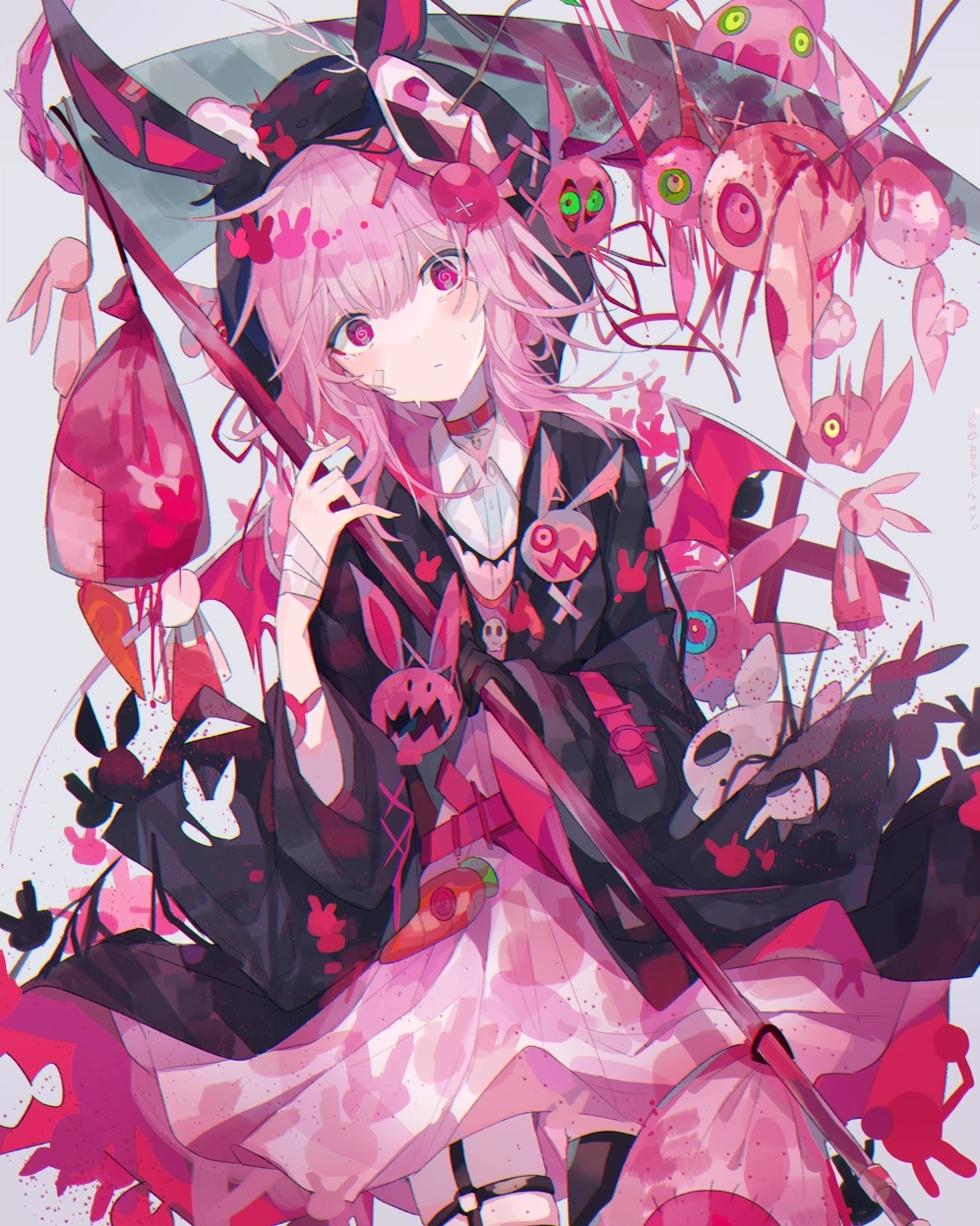 anime màu hồng tươi sáng