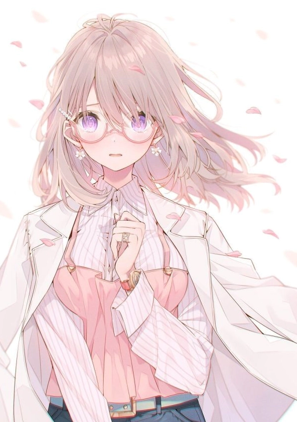 Anime nữ đeo kính cực kỳ dễ thương