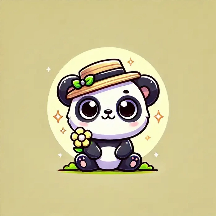 avatar ảnh gấu trúc cute chibi