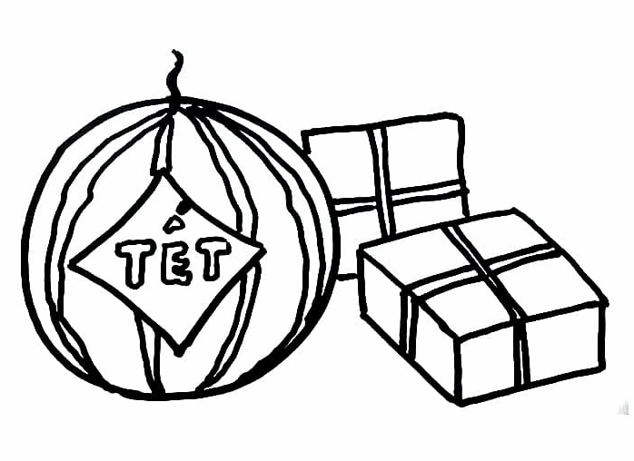 Bánh Chưng và Quả Dưa Hấu