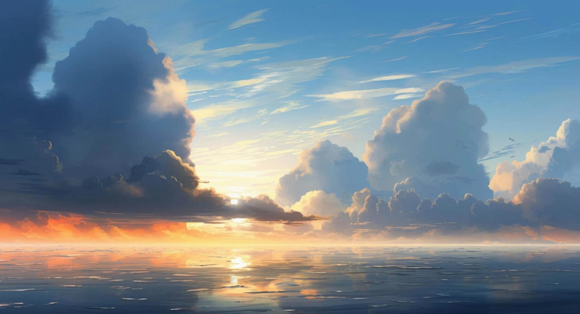 Bầu trời trong xanh tĩnh lặng mang lại cảm giác bình yên