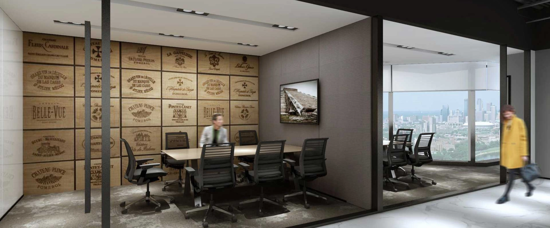 Bên trong sảnh chờ của tòa nhà