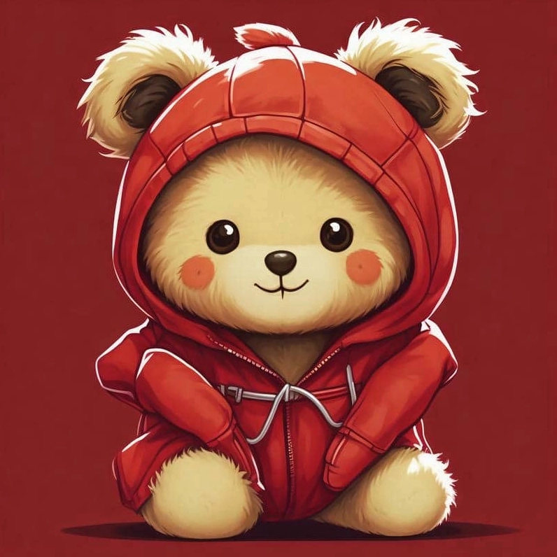 Bộ ảnh chibi gấu cute lung linh đang chớp mắt dành cho fan gấu dễ thương