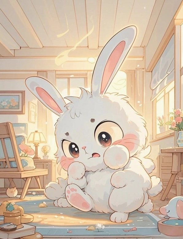 Bộ ảnh con thỏ cute chibi dễ thương dành cho fan yêu thích thỏ