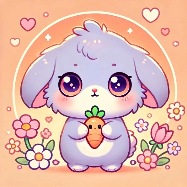 Bộ sưu tập cà rốt chibi thỏ cute với hình ảnh siêu dễ thương