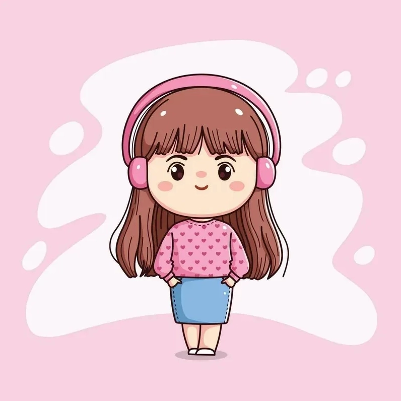 Bộ sưu tập hình ảnh chibi nữ cute màu hồng ngọt ngào