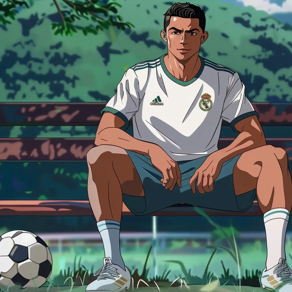 Bức ảnh anime đá bóng ngầu và cá tính