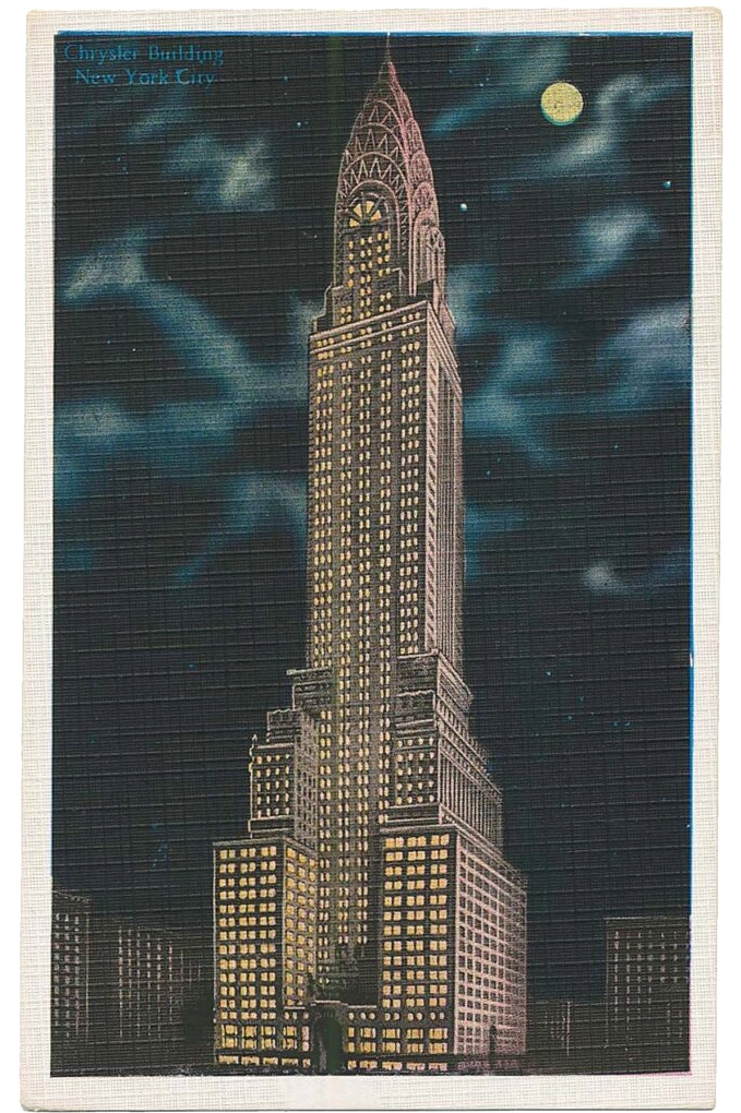 Bức ảnh Chrysler Building tỏa sáng rực rỡ trong đêm tối