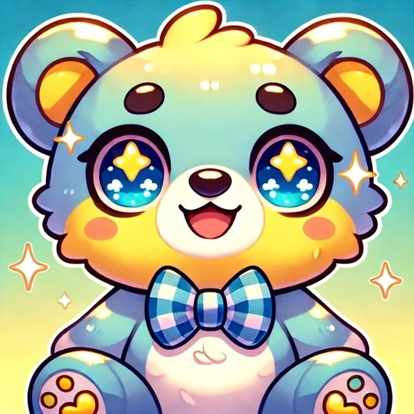 Bức ảnh gấu anime chibi độ phân giải 4K sắc nét đến từng sợi lông