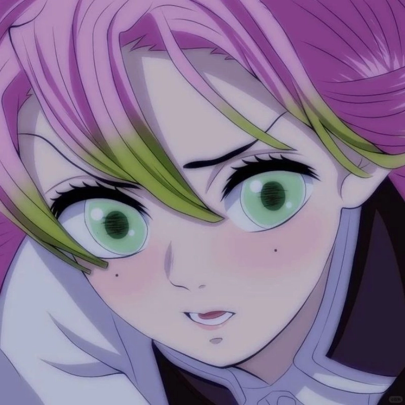 Bức ảnh mitsuri anime biểu cảm ngượng ngùng đáng yêu