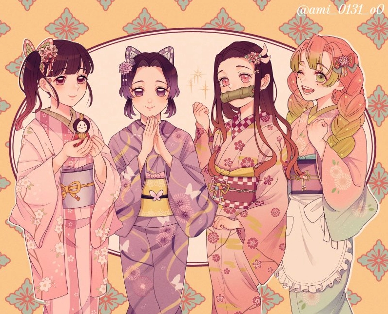 Bức ảnh mitsuri demon slayer với thanh kiếm rực sáng