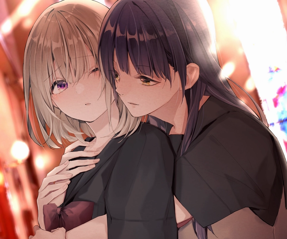 Bức ảnh yuri cute với hai cô nàng bẽn lẽn cạnh nhau