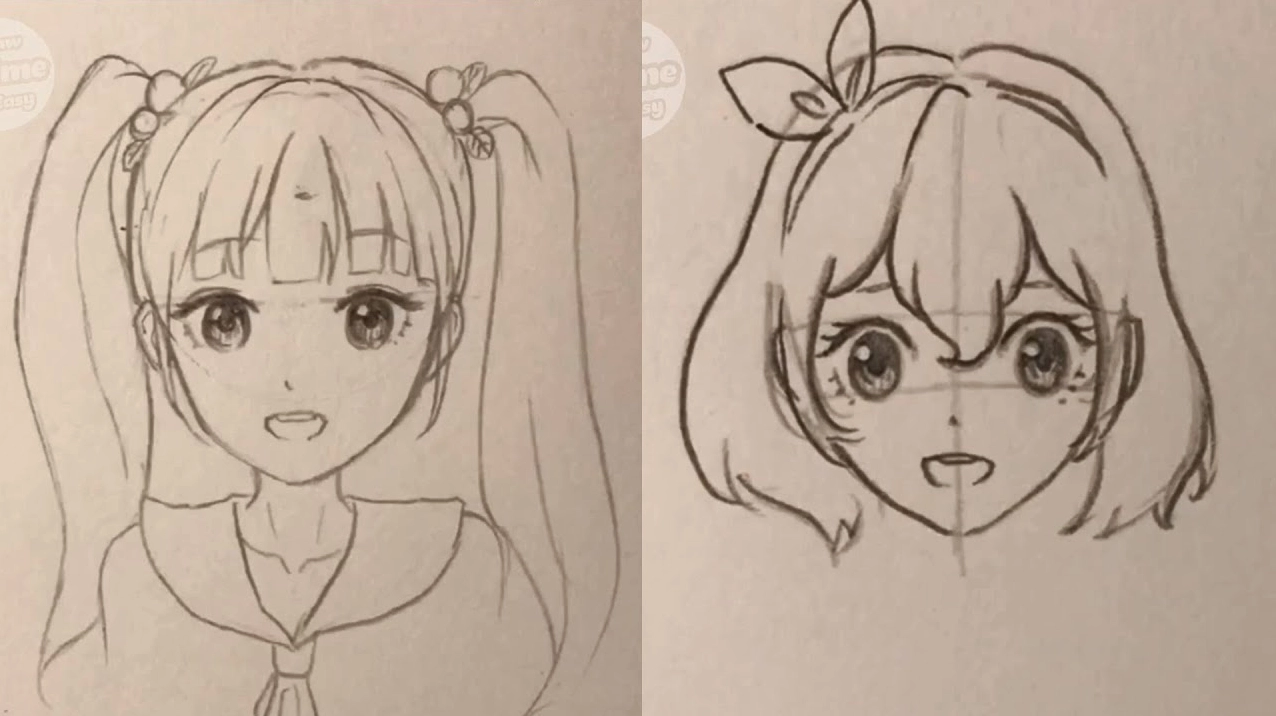 Bức tranh anime đơn giản thể hiện những chi tiết độc đáo và thú vị