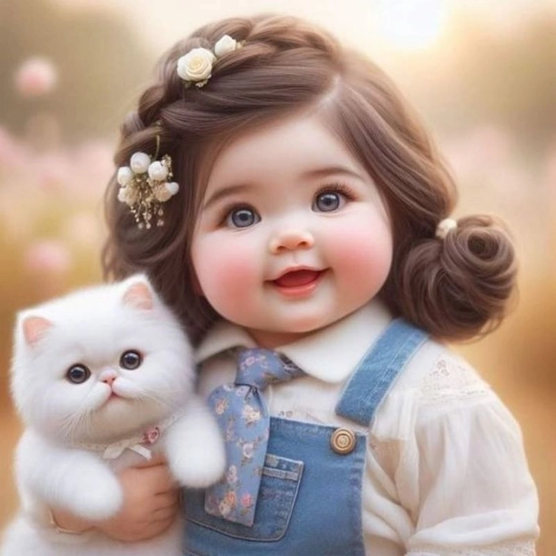 Bức tranh vẽ cô gái chibi siêu dễ thương và sinh động