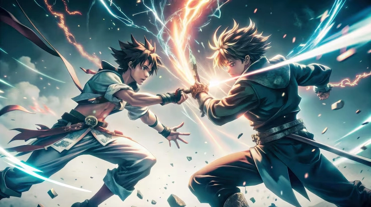 Các nhân vật anime chiến đấu bằng năng lượng ma thuật