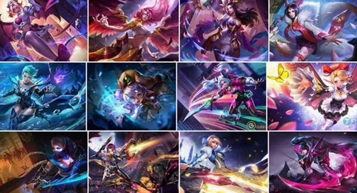 Các nhân vật nữ trong game Liên Quân Mobile với trang phục gợi cảm