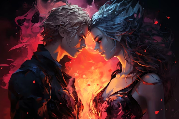 Các nhân vật phong cách giả tưởng đang yêu nhau