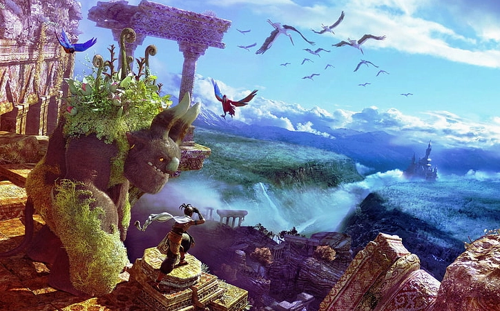 Cảnh vật rực rỡ Majin and the Forsaken Kingdom