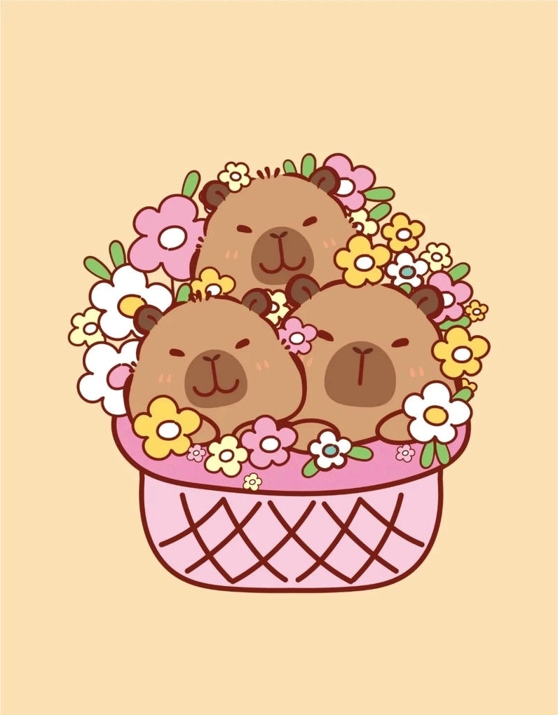 Cập nhật chibi cute hình vẽ capybara chibi cute cực trend hiện nay