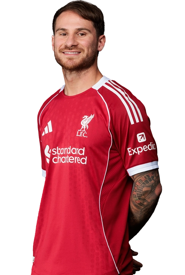 Chân dung Alexis Mac Allister trong trang phục thi đấu của Liverpool