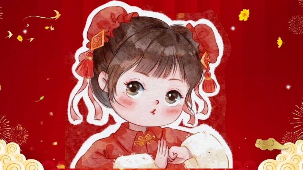 Chia sẻ khoảnh khắc ảnh tết chibi gia đình ấm áp