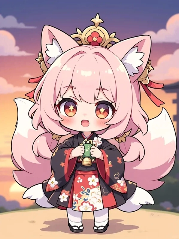 Chibi hình nền cute dành cho điện thoại di động