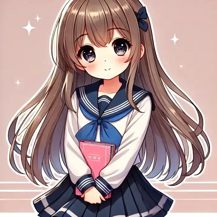 Chibi nữ sinh anime sống động thu hút mọi ánh nhìn