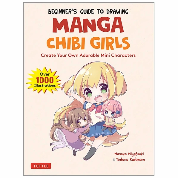 Cô bé chibi tóc ngắn đang cầm một quyển sách dày cộm với vẻ mặt vô cùng tập trung
