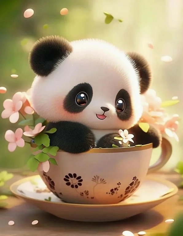 con gấu trúc hình cute chibi