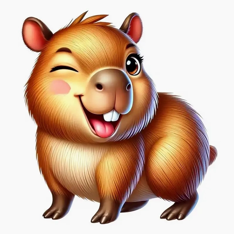 Đắm chìm trong hình ảnh nền capybara chibi thư giãn