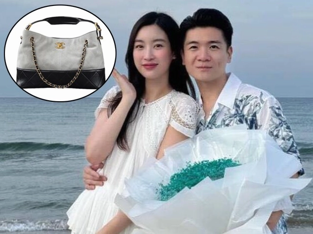 Đỗ Mỹ Linh xinh đẹp mang chiếc túi hiệu sang trọng do chồng tặng