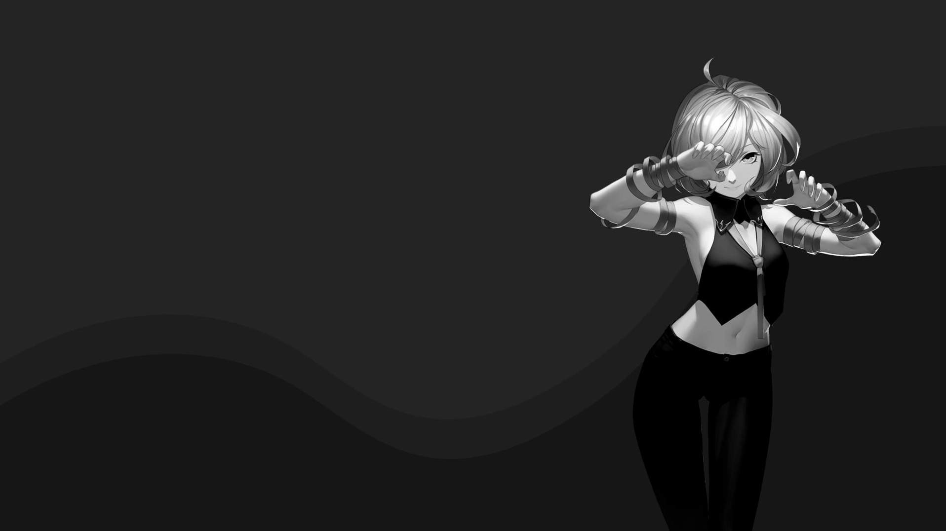 Girl Black And White Anime Wallpapers bí ẩn