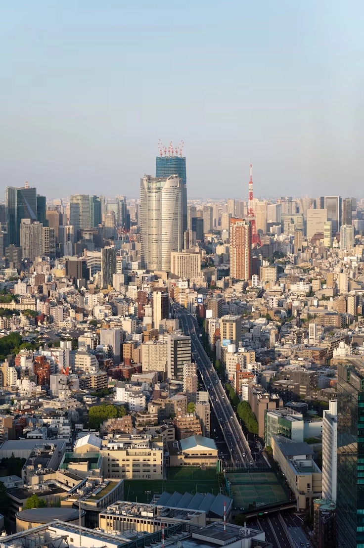 Góc nhìn từ trên cao xuống những đường phố tuyệt đẹp và các tòa nhà cao tầng