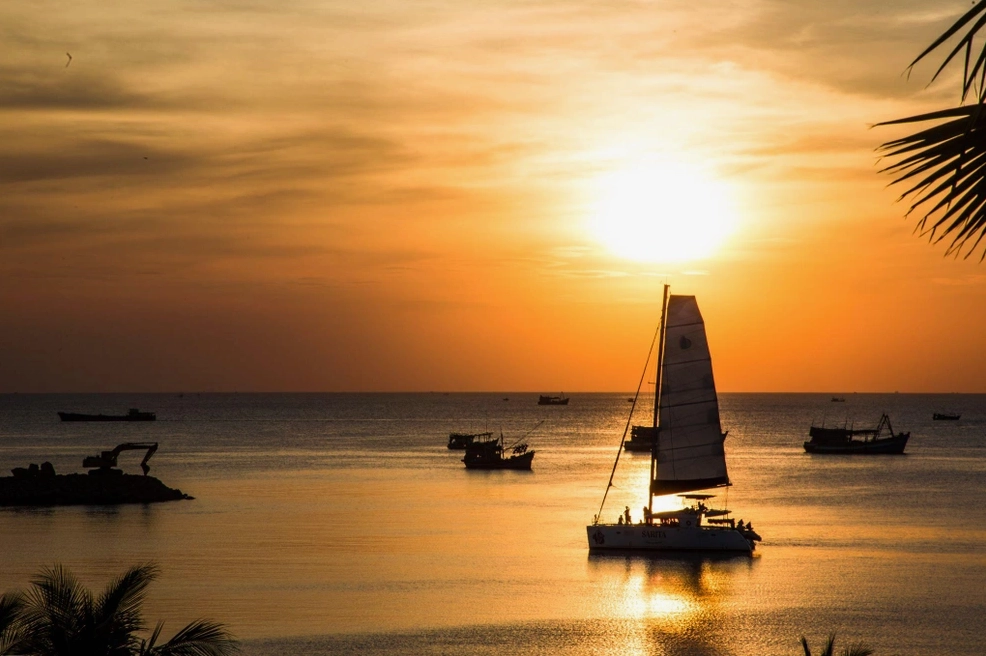 Góc nhìn từ trên cao xuống quang cảnh xung quanh