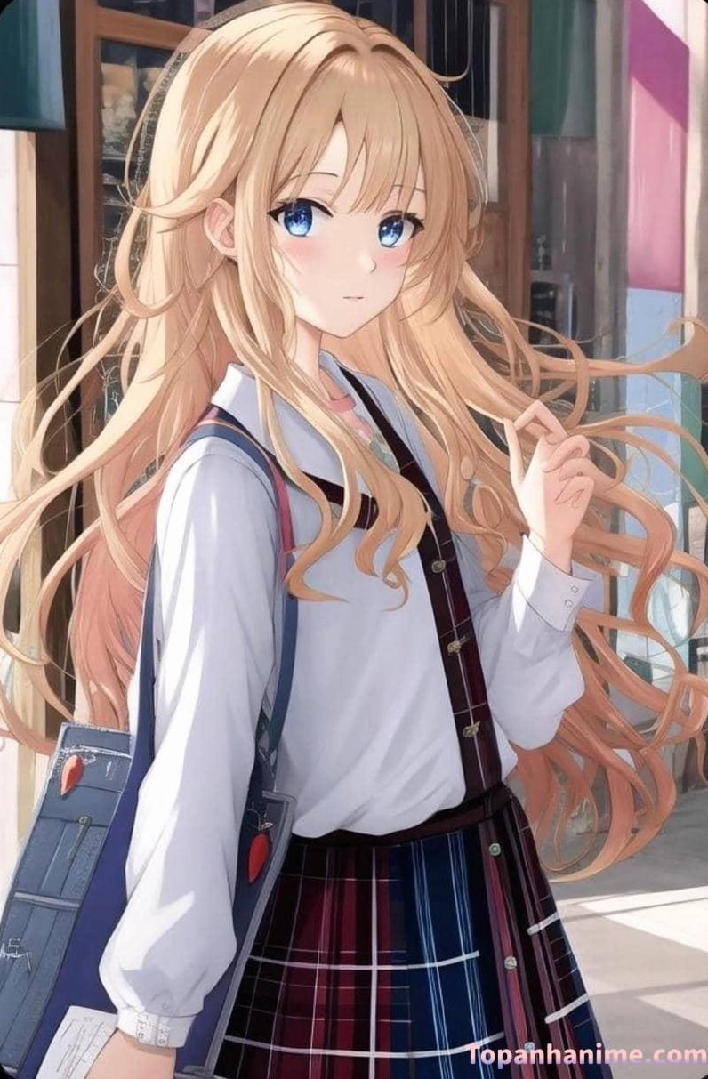 Gương mặt sành điệu của học sinh anime đeo tai nghe