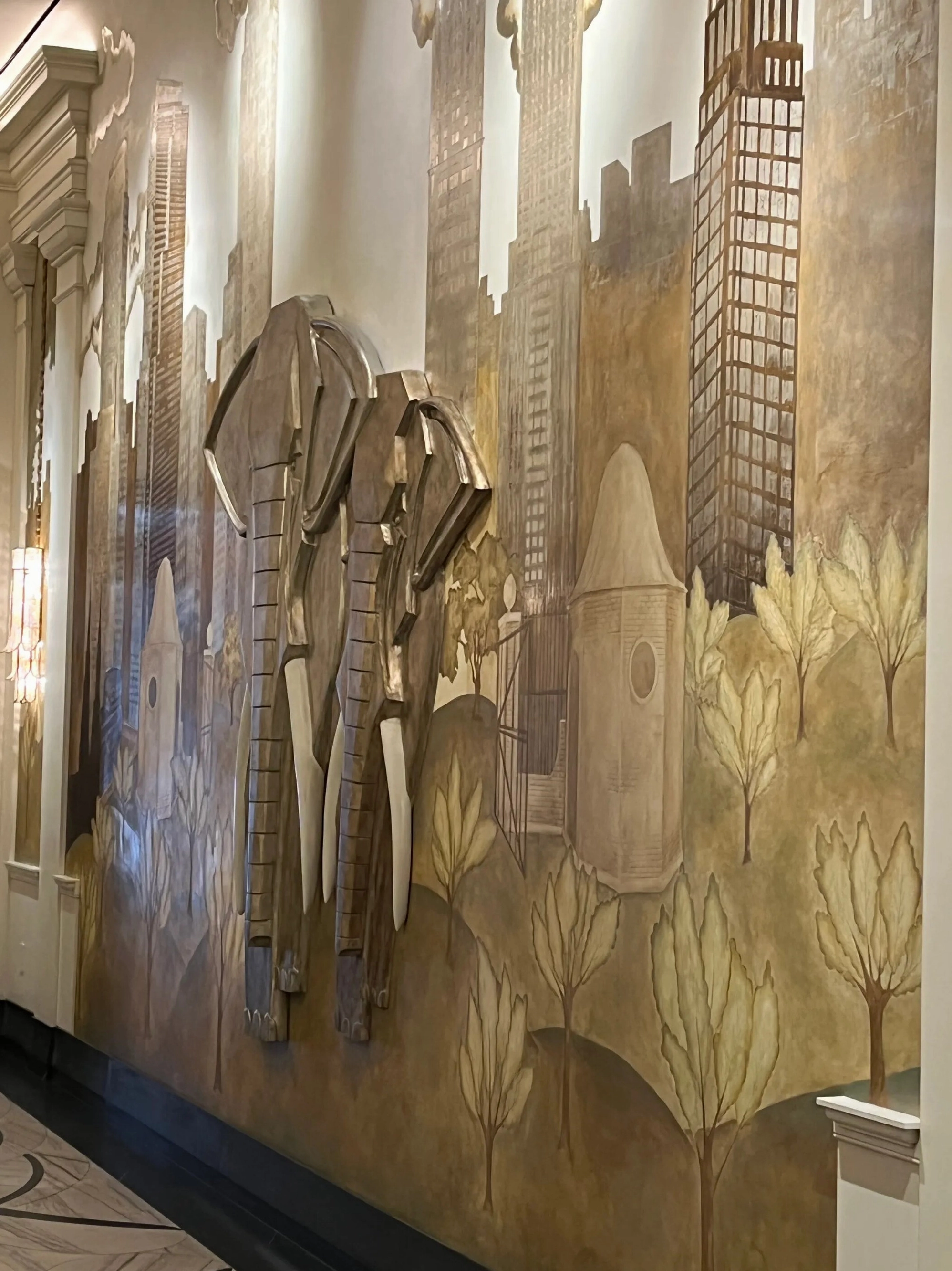 Hành lang dẫn vào các không gian riêng tư