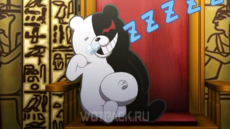 Hiệu trưởng gấu Monokuma cười nham hiểm