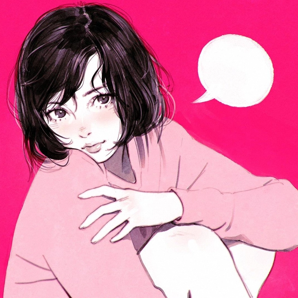 hình ảnh anime màu hồng cute đơn giản