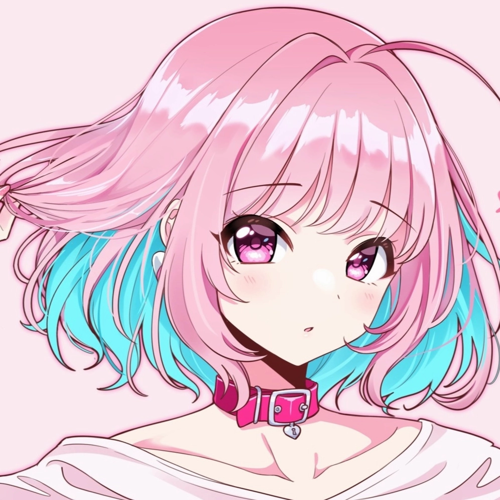 hình ảnh anime màu hồng cute lấp lánh