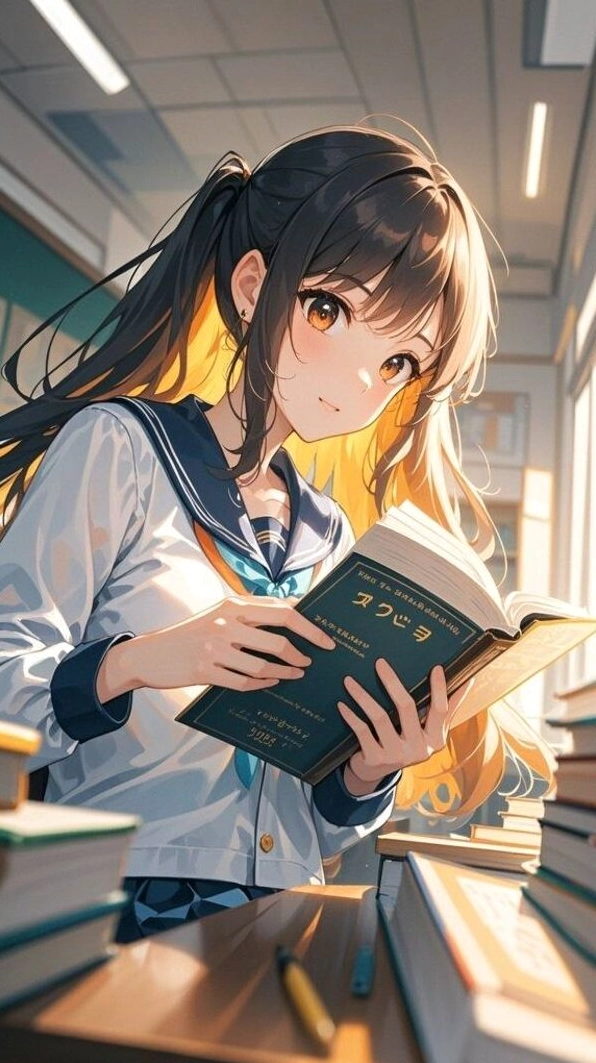 Hình ảnh anime nữ học sinh cute 10