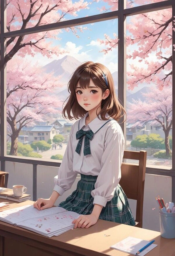 Hình ảnh anime nữ học sinh cute 26